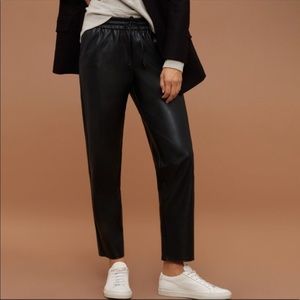 Aritzia Wilfred Free Kadina Pant Vegan Leather Joggers size S